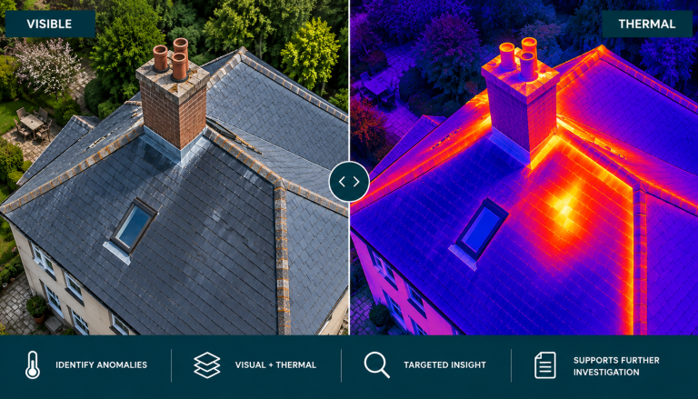 Works Progress Monitoring Before, during and after aerial images illustrating UAV monitoring of visible progress on building works.